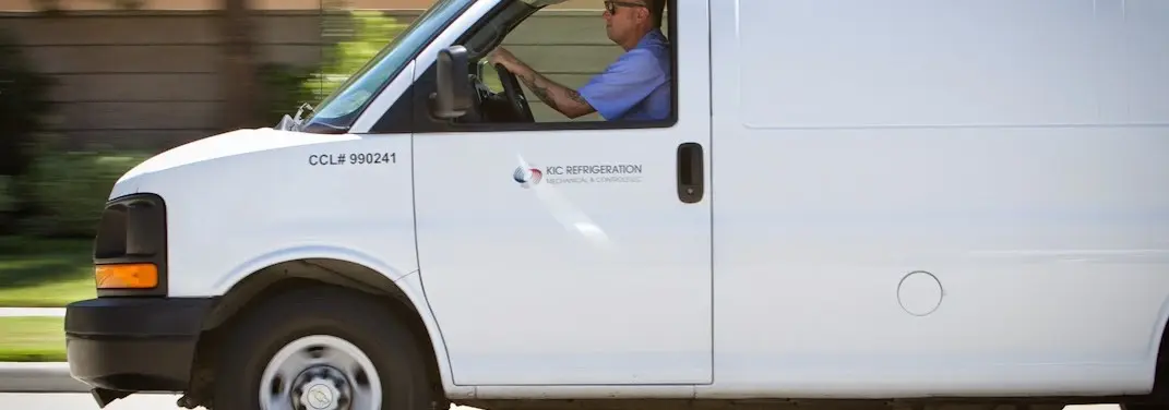 KIC Refrigeration service vehicle serving Nolanville area